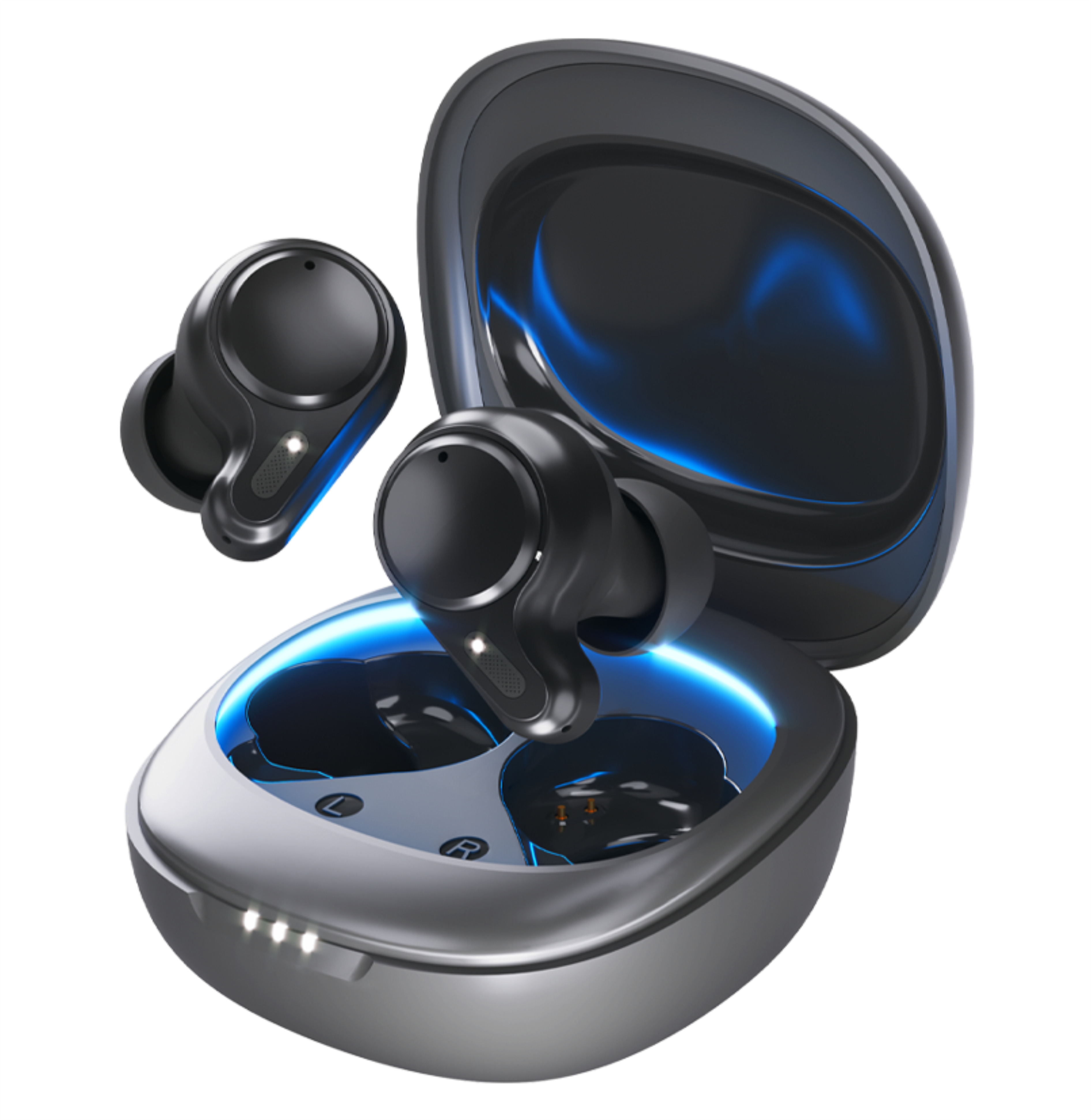 Беспроводные наушники с микрофоном Deppa Air Ultra, TWS, BT 5.1, 500 мАч, IPX4, графитовый